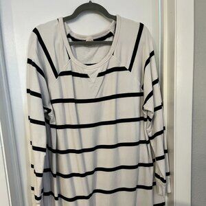 black striped oversize sweater